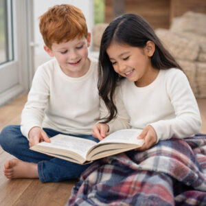 a boy and girl wearing Ktena unisex long sleeve thermal tops